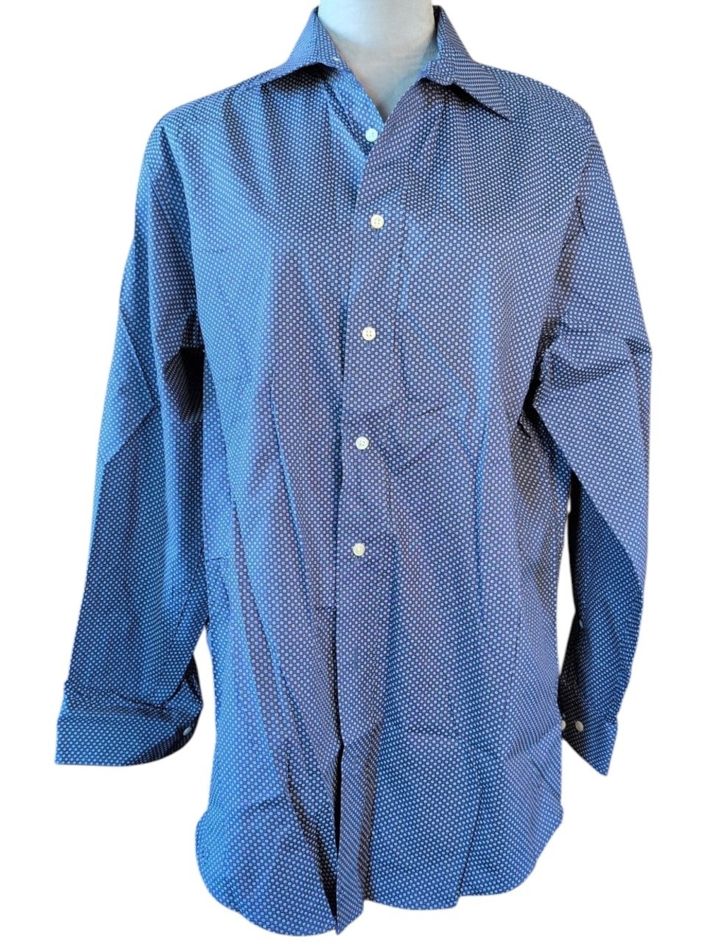 Jos. A. Bank Navy Blue Microdot Button-Down Shirt